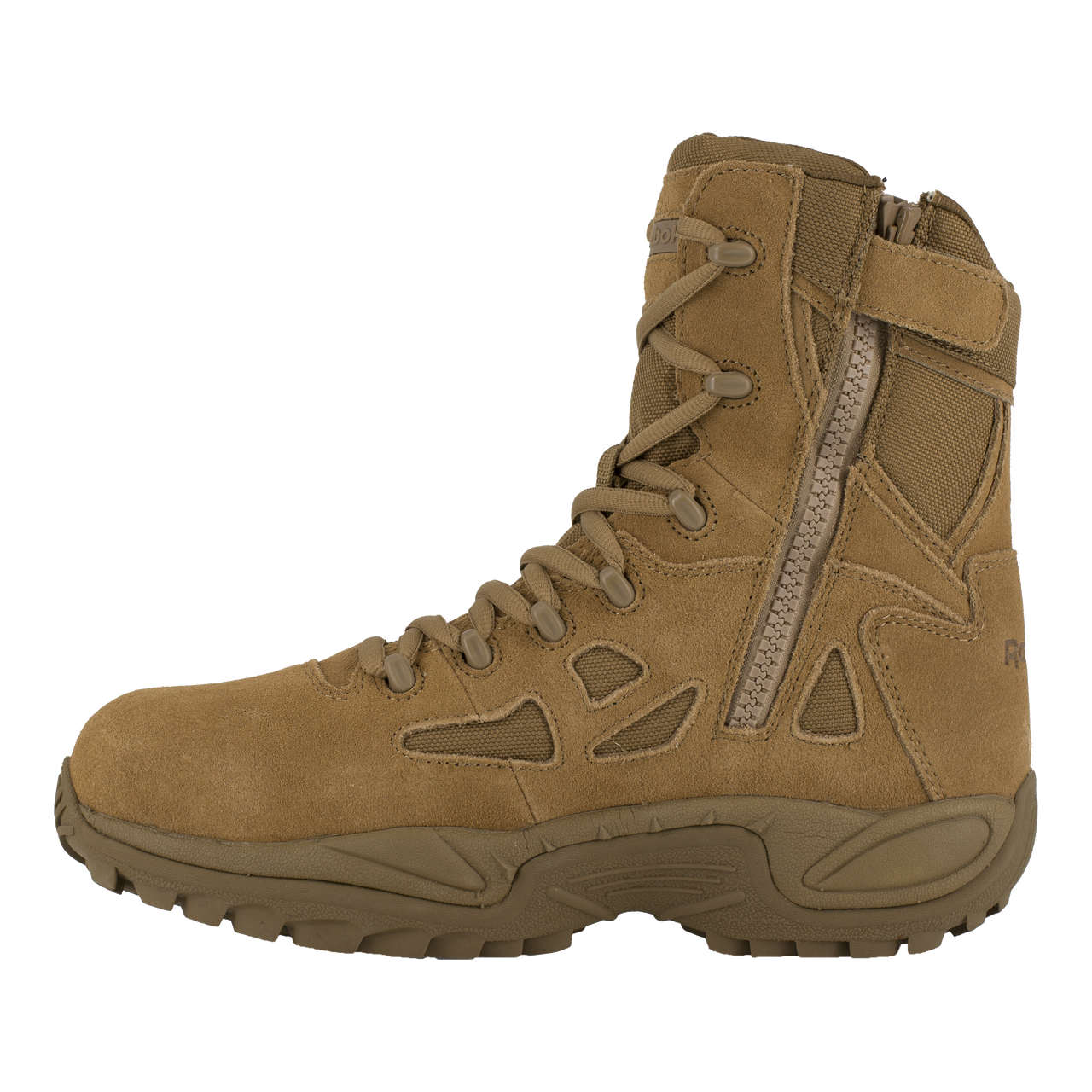 Reebok Tactical Men's 8 Inch Rapid Response RB Composite Toe Side Zip Boots Coyote Brown RB8850-Tactical Gear UK