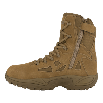 Reebok Tactical Men's 8 Inch Rapid Response RB Composite Toe Side Zip Boots Coyote Brown RB8850-Tactical Gear UK