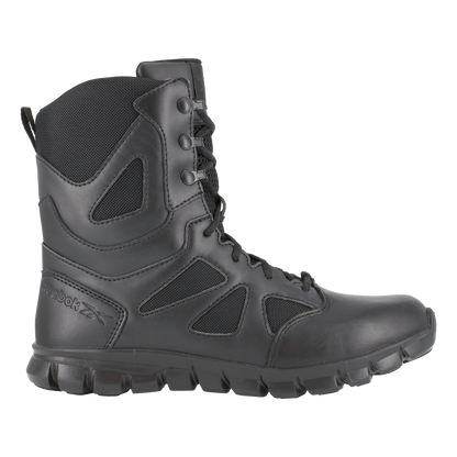 Reebok Tactical Men's 8 Inch Sublite Cushion Tactical Boots with Side Zipper Black RB8805-Tactical Gear UK