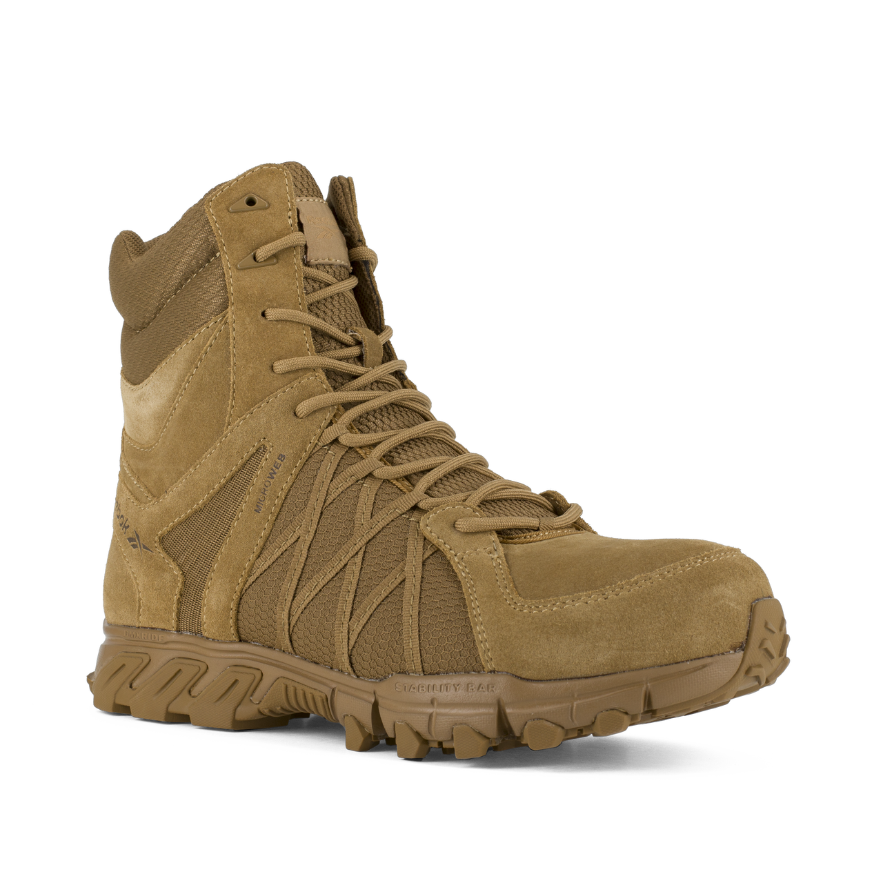 Reebok Tactical Men's 8 Inch Trailgrip Tactical Boot with Side Zip Coyote RB3460-Tactical Gear UK