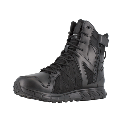 Reebok Tactical Men's 8 Inch Trailgrip Tactical Side Zip Waterproof Boots Black RB3455-Tactical Gear UK