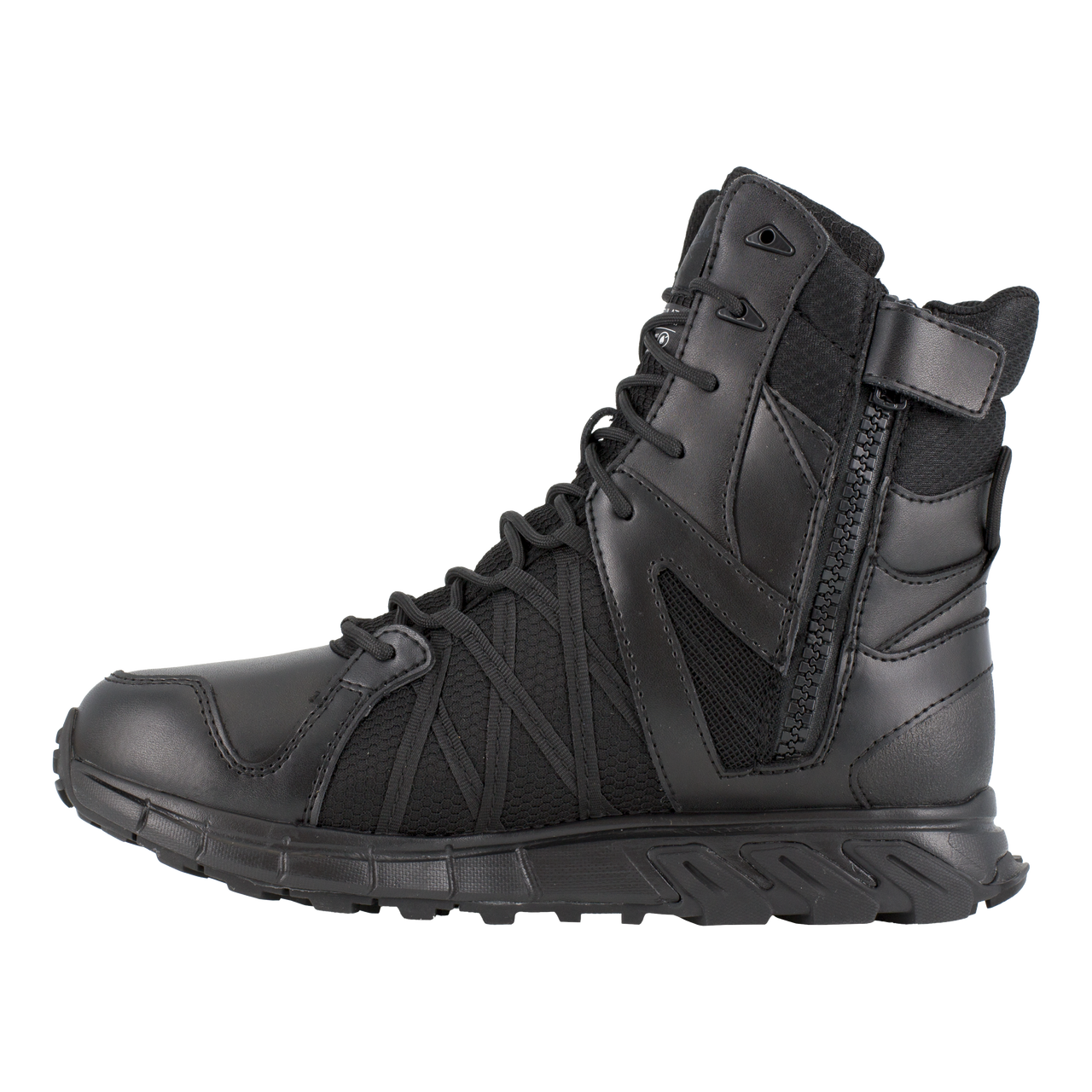 Reebok Tactical Men's 8 Inch Trailgrip Tactical Side Zip Waterproof Boots Black RB3455-Tactical Gear UK