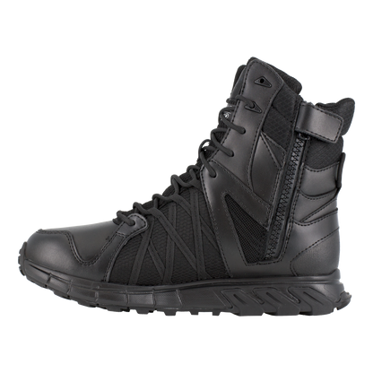 Reebok Tactical Men's 8 Inch Trailgrip Tactical Side Zip Waterproof Boots Black RB3455-Tactical Gear UK