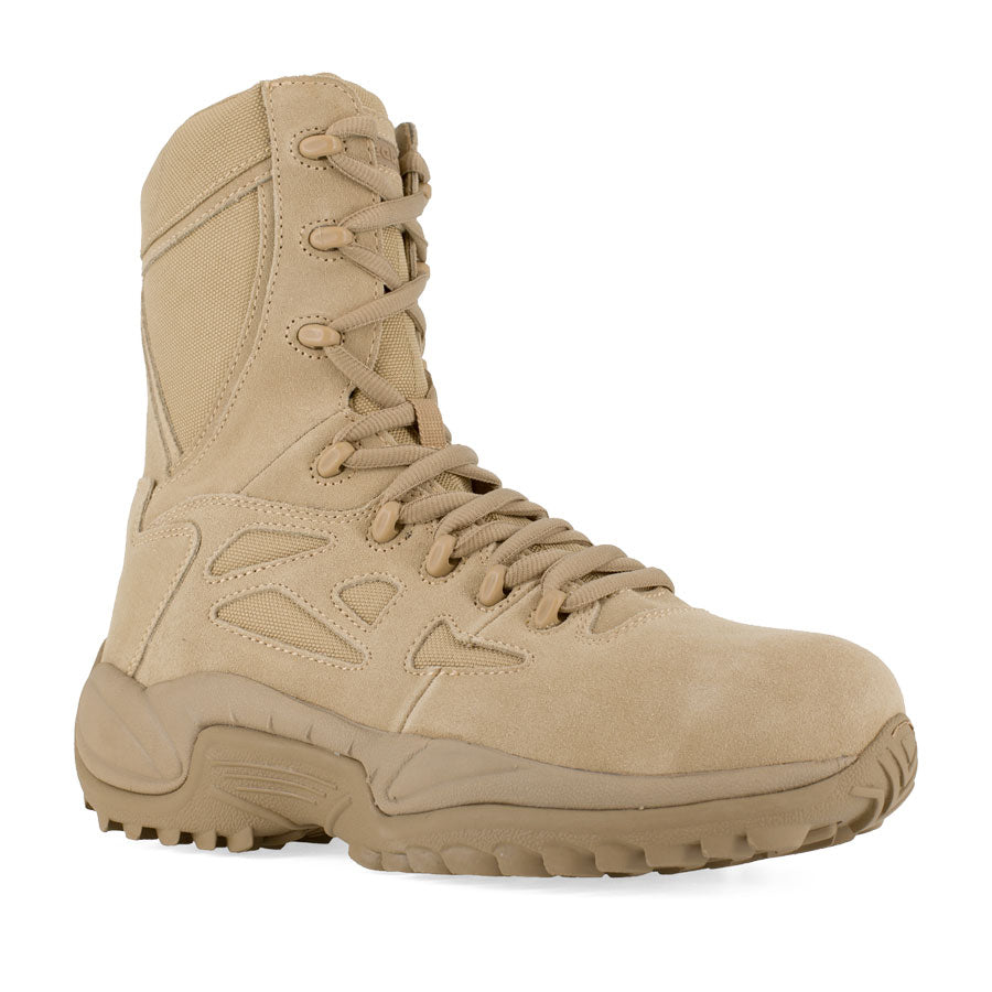 Reebok Tactical Rapid Response 8 Inch Stealth Boot Composite Toe with Side Zip - Desert Tan-Tactical Gear UK
