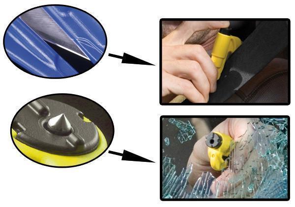 ResQme Rescue and Escape Tool with Glass Breaker and Seat Belt Cutter-Tactical Gear UK