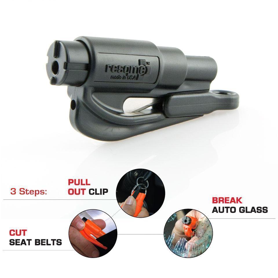 ResQme Rescue and Escape Tool with Glass Breaker and Seat Belt Cutter-Tactical Gear UK