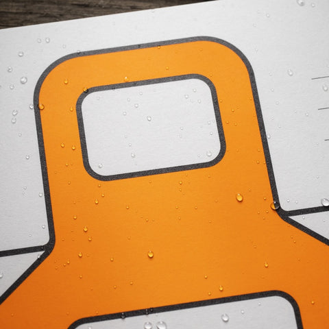 Rite in the Rain All-Weather 8.5 X 11 Close Range Target 25 Sheet White / Orange-Tactical Gear UK
