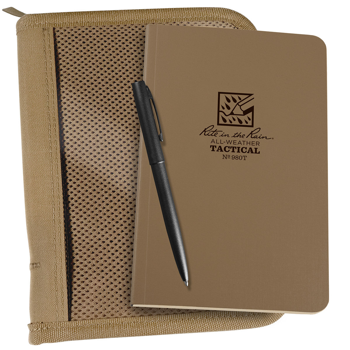 Rite in the Rain All-Weather Tactical Field Book Land Nav Kit Tan Field Flex Book / Tan Cordura Cover-Tactical Gear UK
