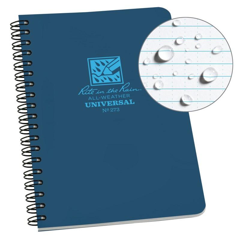 Rite in the Rain No273 Side Spiral Notebook Universal Blue-Tactical Gear UK