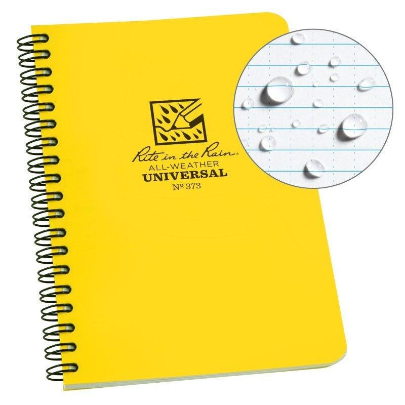 Rite in the Rain No373 Side Spiral Notebook Universal Yellow-Tactical Gear UK