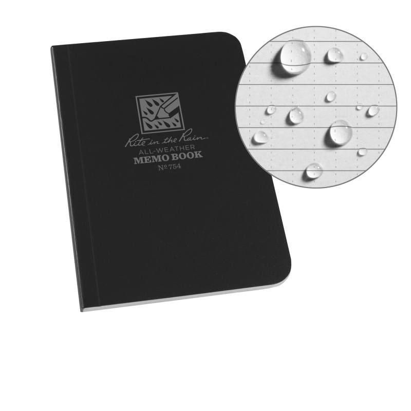 Rite in the Rain No754 Soft Cover Book Pocket Memo Black-Tactical Gear UK