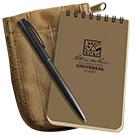Rite in the Rain No935-KIT Top Spiral 3x5 Notebook Kit Tan-Tactical Gear UK