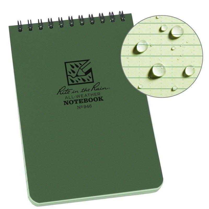 Rite in the Rain No946 Top Spiral 4x6 Notebook Universal Green-Tactical Gear UK