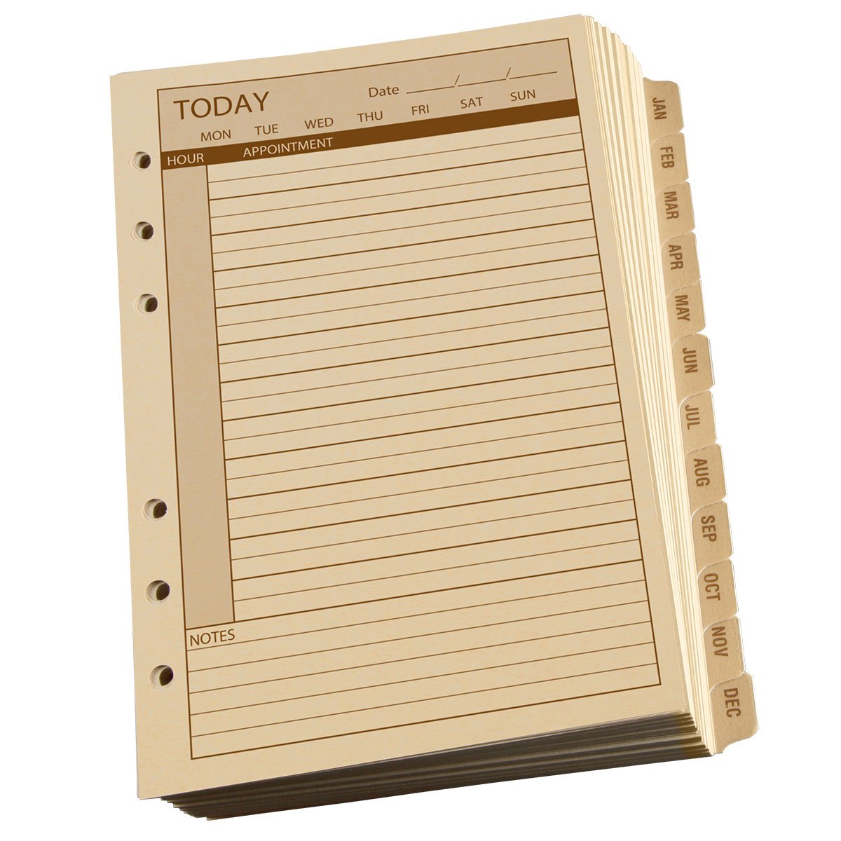 Rite in the Rain Standard Daily Planner Refill 4.625" x 7" with 6 Hole Punch Tan 1 Year-Tactical Gear UK