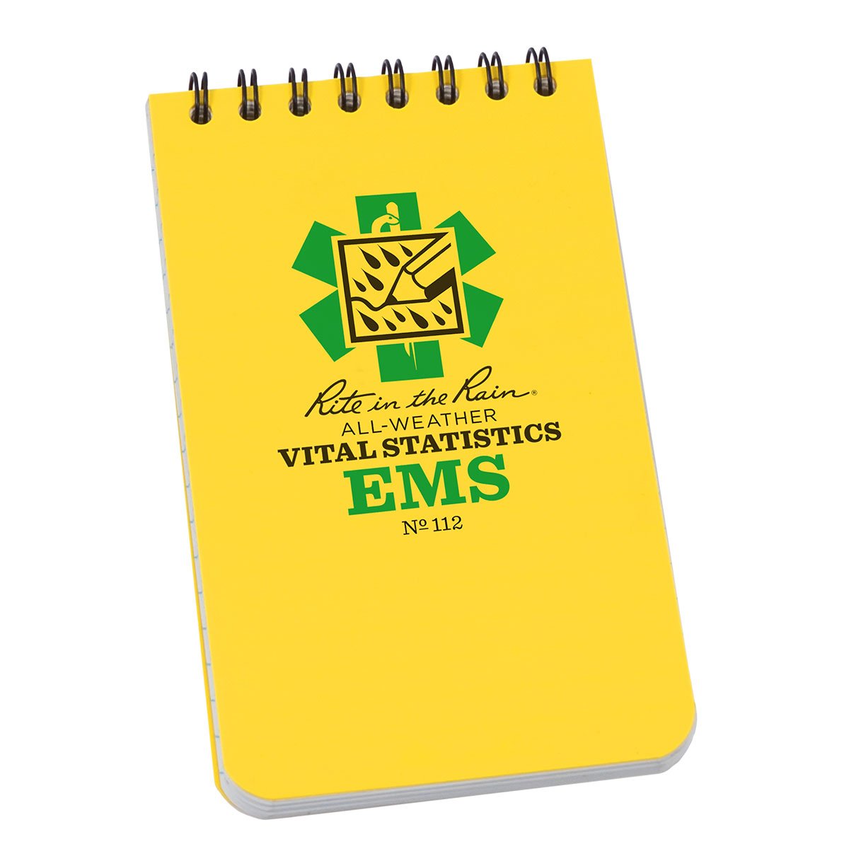 Rite in the Rain Top Spiral 3 x 5 Emergency Medical Services Polydura Notebook Vital Statistics Form/Notes Yellow-Tactical Gear UK