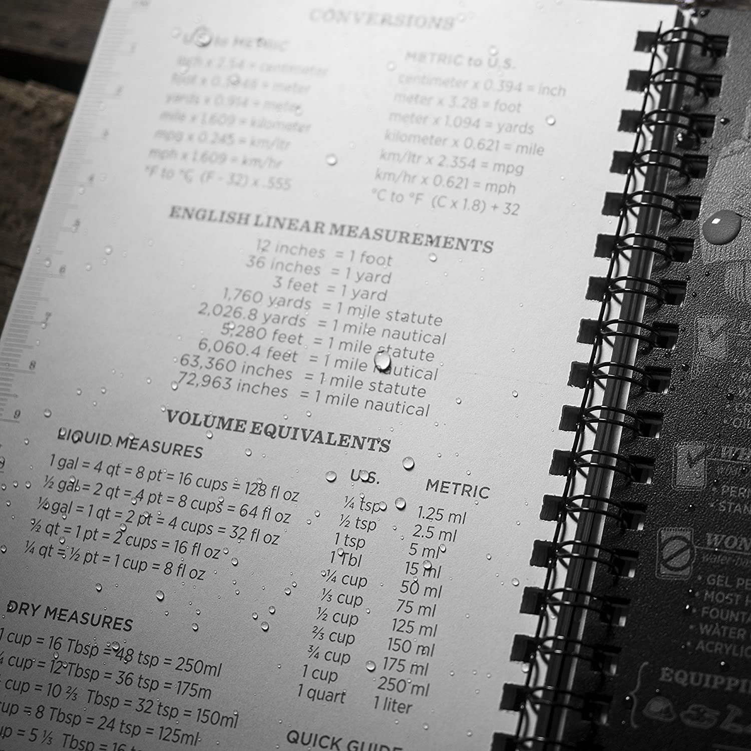 Rite in the Rain Weekly Planner Undated Black No.P52-Tactical Gear UK
