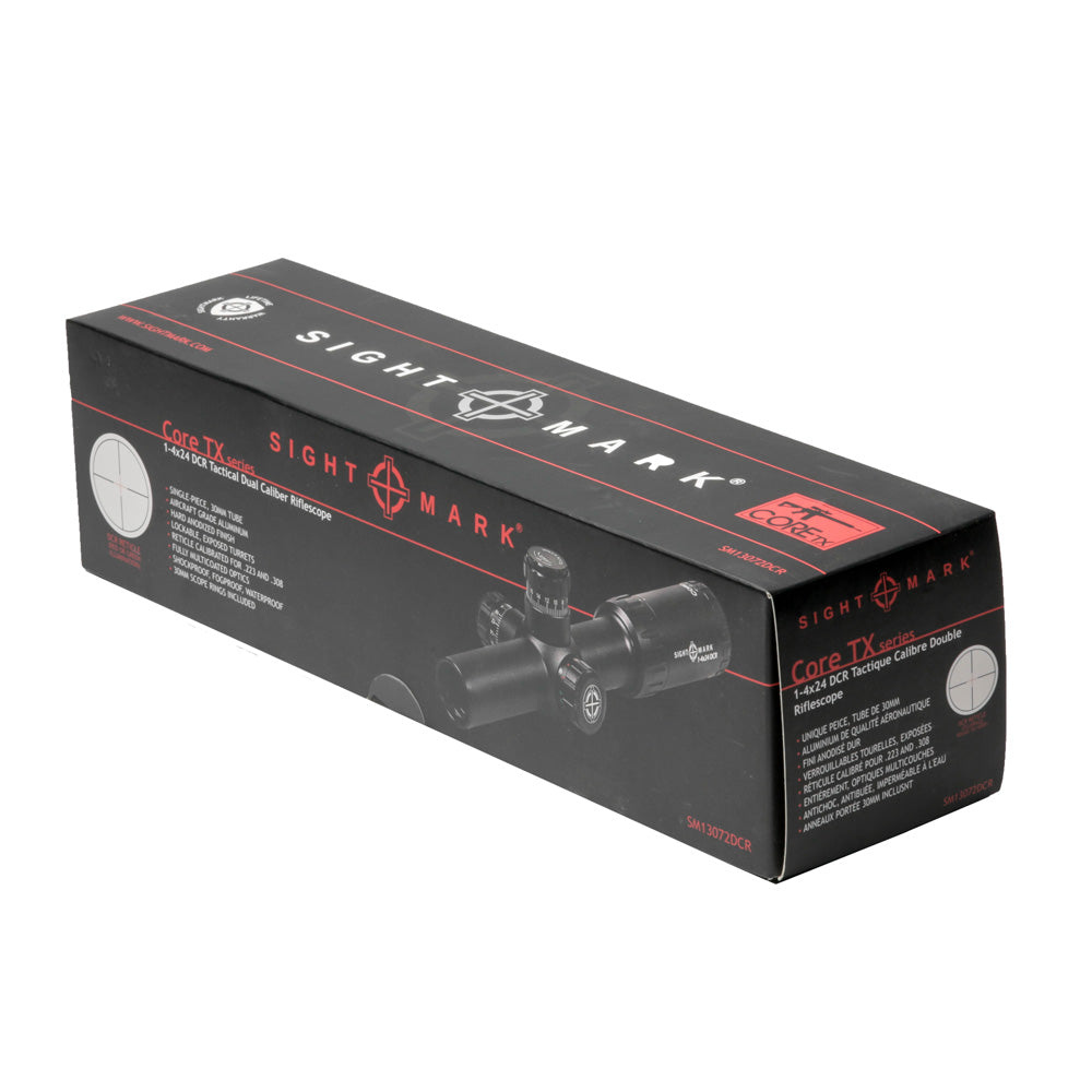 Sightmark Core TX 1-4x24DCR .223/.308 BDC Dual Caliber Riflescope-Tactical Gear UK
