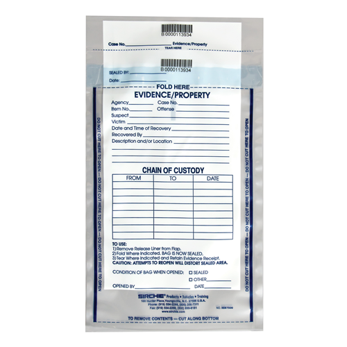 Sirchie Integrity Evidence Bags 7.5 x 10.5 inch 100 pack-Tactical Gear UK