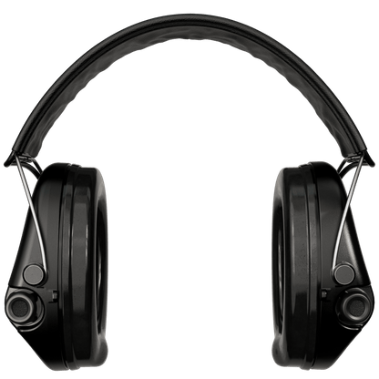 Sordin Supreme Pro-X Electronic Hearing Protection - Black Leather Headband Black Cup Colour-Tactical Gear UK