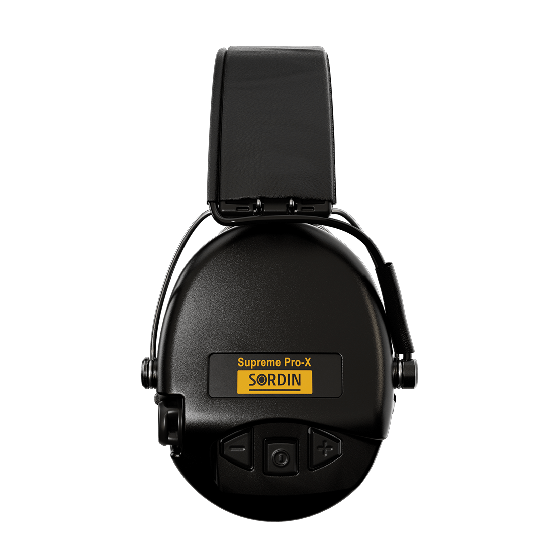 Sordin Supreme Pro-X Electronic Hearing Protection - Black Leather Headband Black Cup Colour-Tactical Gear UK