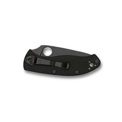 Spyderco Tenacious G-10 Black Handle Black Plain Edge-Tactical Gear UK