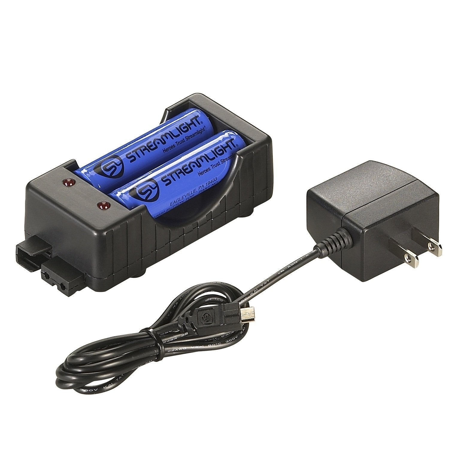 Streamlight 18650 Button Top Li-Ion Battery/Charger-120V AC-Tactical Gear UK