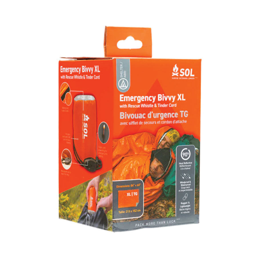 Survive Outdoors Longer SOL Emergency Bivvy XL with Rescue Whistle-Tactical Gear UK