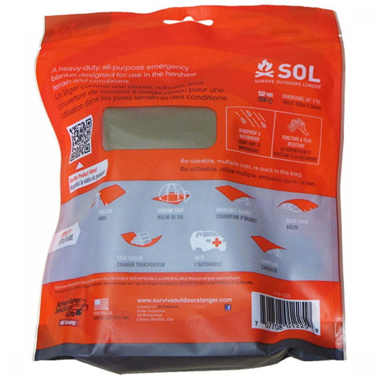Survive Outdoors Longer SOL Heavy Duty Emergency Blanket-Tactical Gear UK