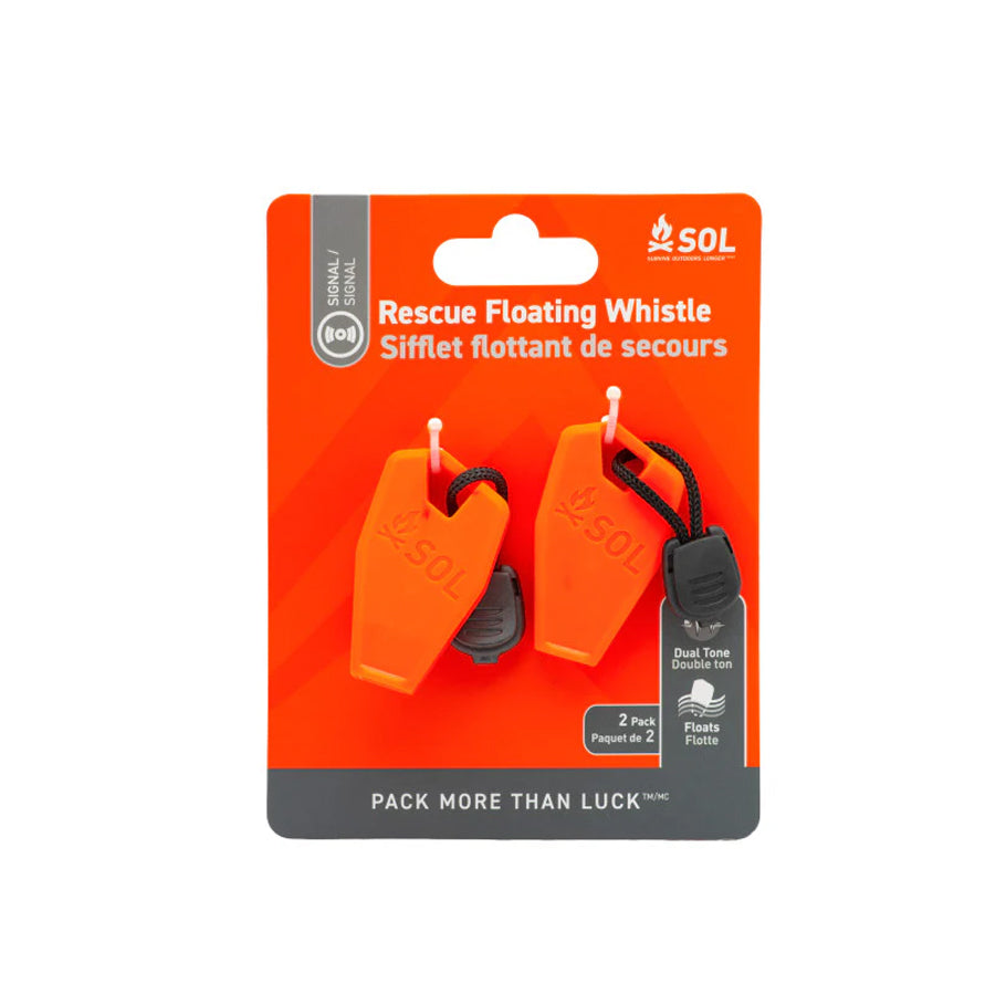 Survive Outdoors Longer SOL Rescue Floating Whistle 2-Pack-Tactical Gear UK