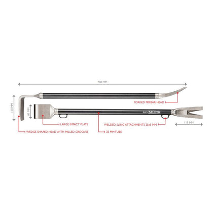 Sweden Entry Tools SET P7 MultiPry Breacher Halligan Breaching Tool 50093-Tactical Gear UK