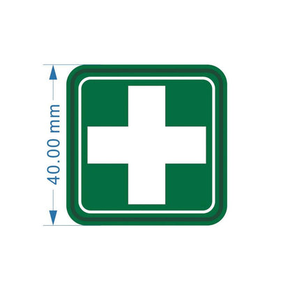 Tactical Gear First Aid Velcro PVC Patch with White Cross on Green-Tactical Gear UK