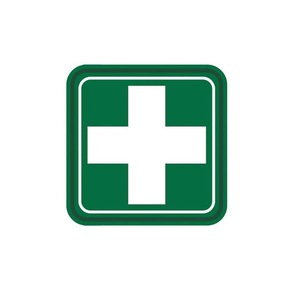 Tactical Gear First Aid Velcro PVC Patch with White Cross on Green-Tactical Gear UK