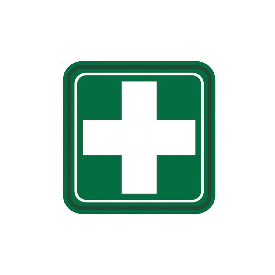 Tactical Gear First Aid Velcro PVC Patch with White Cross on Green-Tactical Gear UK