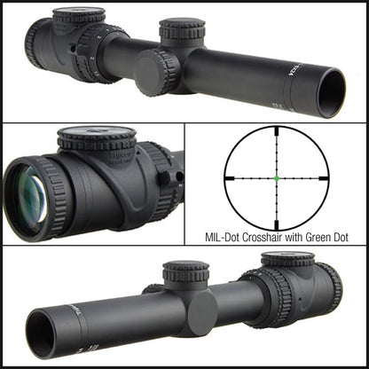 Trijicon AccuPoint 1-6x24 30mm Tube Riflescope MIL-DOT Crosshair with Green Dot-Tactical Gear UK