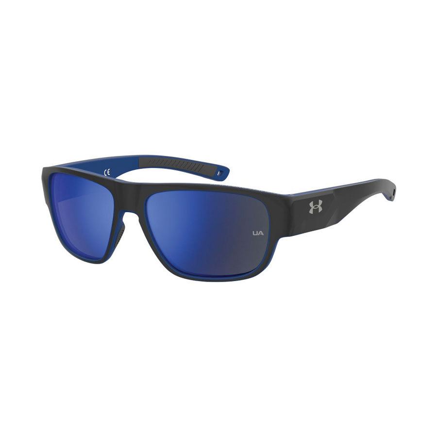 Under Armour UA Scorcher Sunglasses Matte Black/Royal Frame, Blue Mirror Lens-Tactical Gear UK