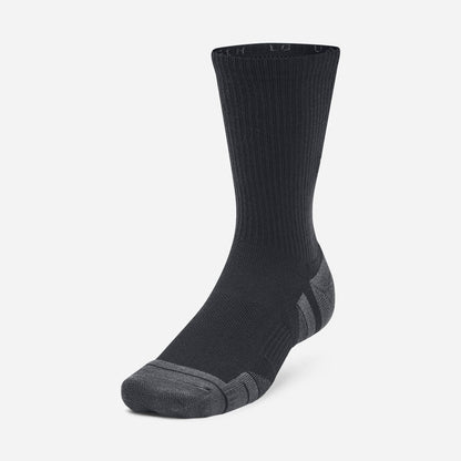 Under Armour Unisex Performance Tech 3-Pack Crew Socks Black-Tactical Gear UK