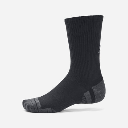 Under Armour Unisex Performance Tech 3-Pack Crew Socks Black-Tactical Gear UK