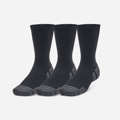 Under Armour Unisex Performance Tech 3-Pack Crew Socks Black-Tactical Gear UK