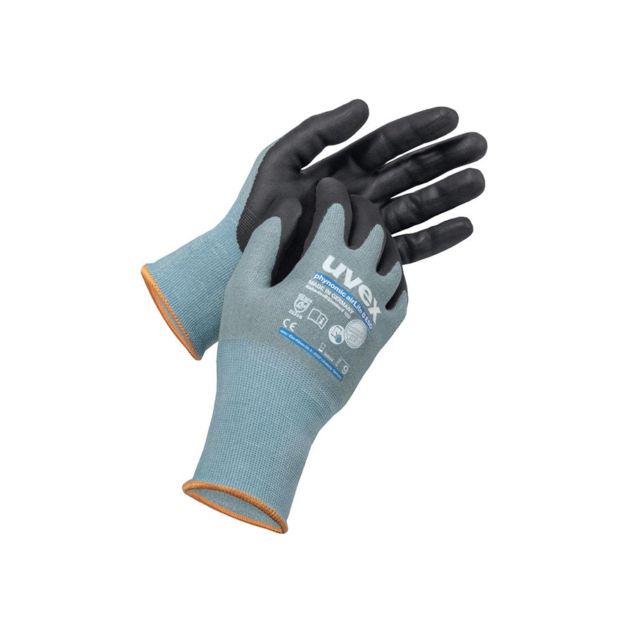 UVEX Phynomic AirLite B ESD Cut Protection Glove Size 8-Tactical Gear UK
