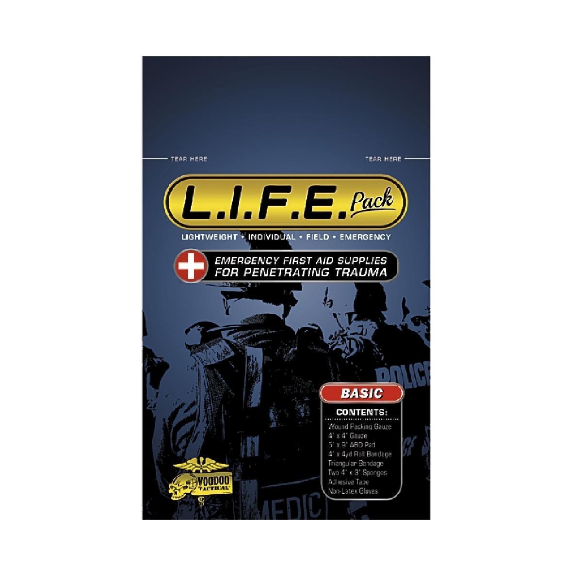 Voodoo Tactical LIFE Pack Basic Trauma First Aid Supplies-Tactical Gear UK