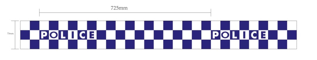 VTS Police Barricade Tape Blue and White Checkered Reflective 1000ft Roll-Tactical Gear UK