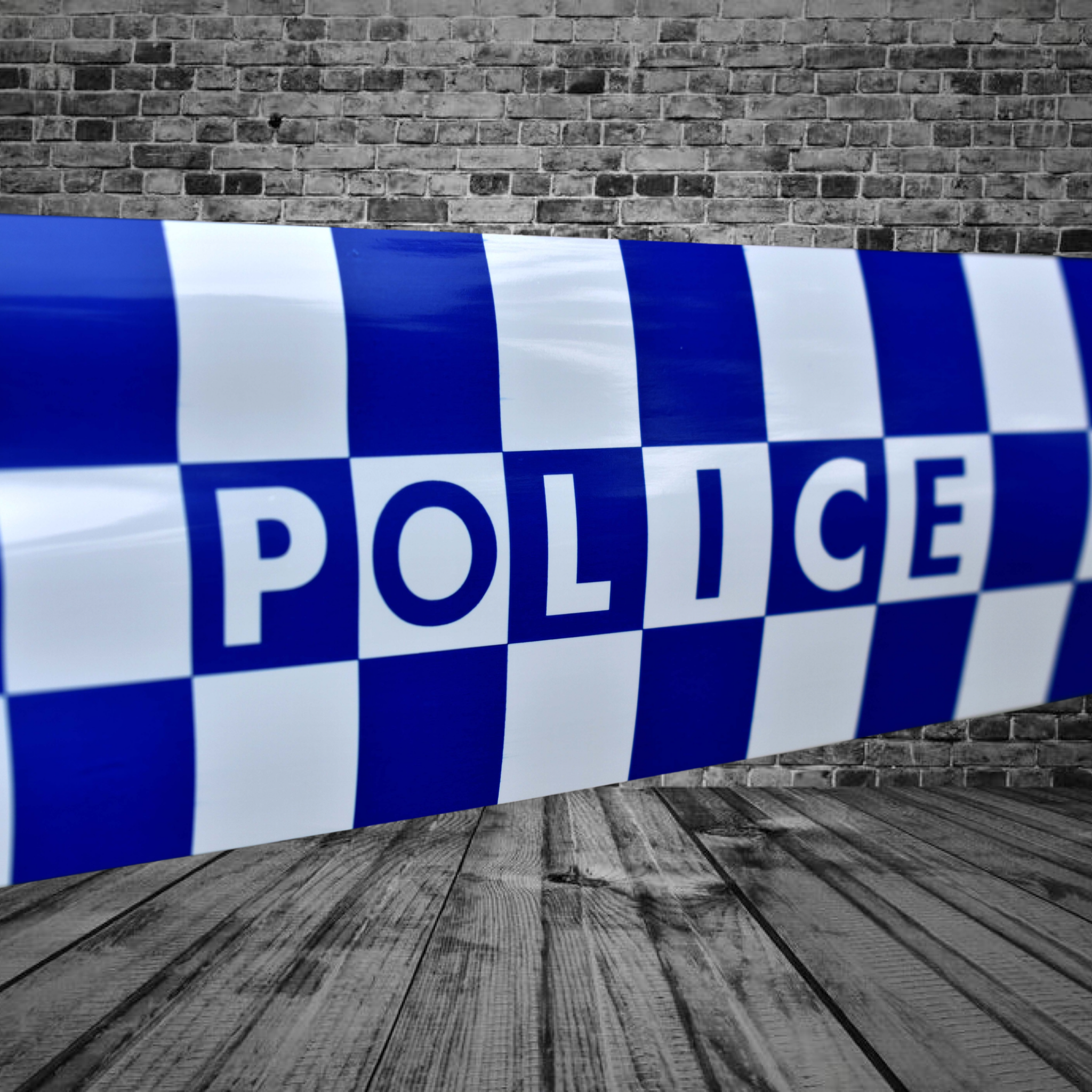 VTS Police Barricade Tape Blue and White Checkered Reflective 1000ft Roll-Tactical Gear UK