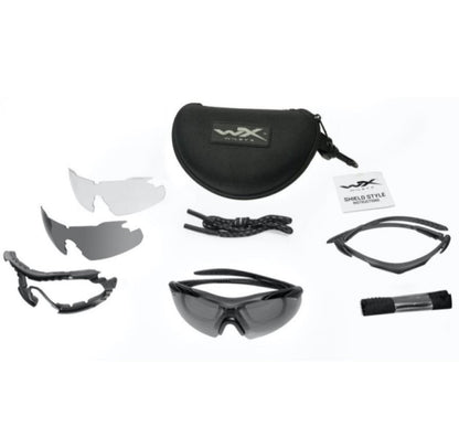 Wiley X Vapor 2.5 Three Lens System - Grey, Polarised Grey and Clear Lens with 2 Frames-Tactical Gear UK
